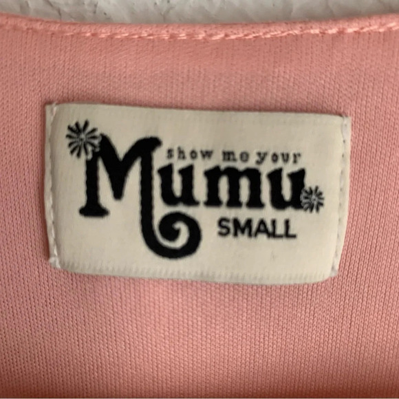 Show Me Your Mumu Noelle Flutter Wrap Dress Rustic Mauve Crisp Sz Small - Picture 6 of 7